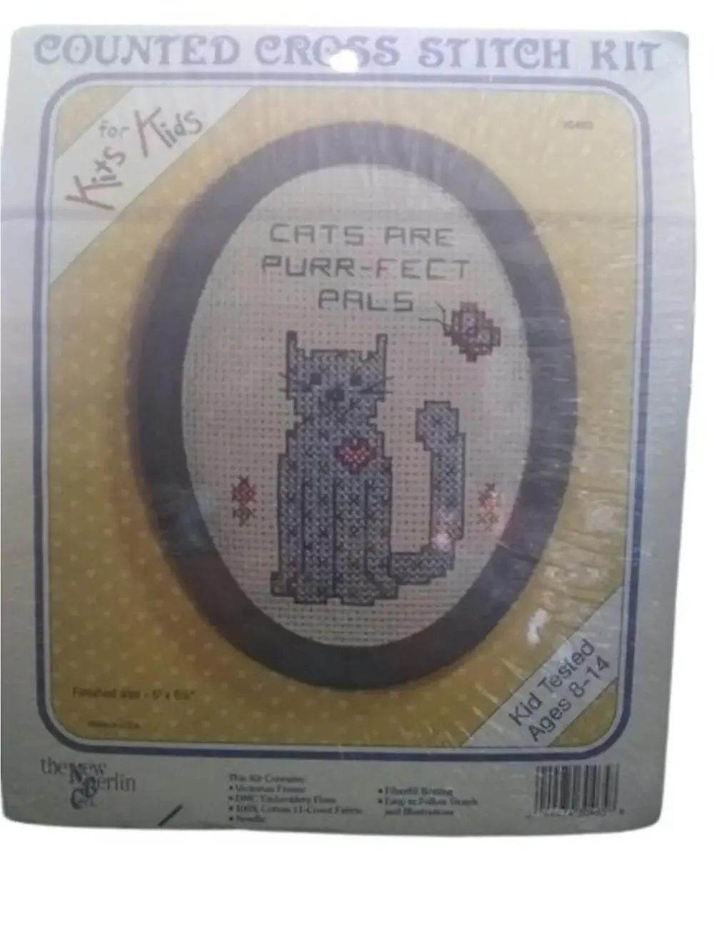 The New Berlin Co Kits for Kids Counted Cross Stitch Kit Cats are Purr-fect Pals